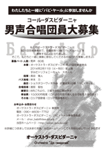 コール・ダスビダーニャ <バビヤール>募集チラシ